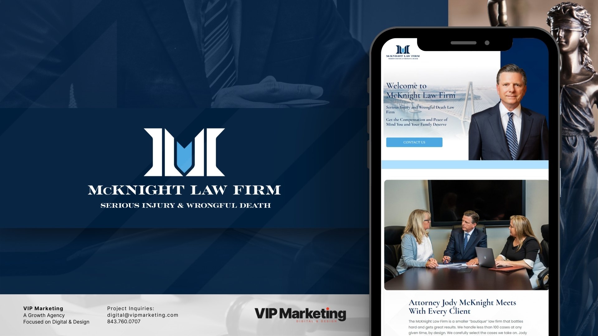 McKnight Law Firm Website Design Mobile